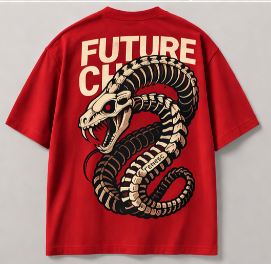 Skeletan Snake Oversized T-shirt | Purte Cotton Oversized