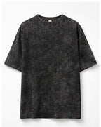 Cybernetic Warrior Acid Wash T-Shirt | Oversized Black T-Shirt