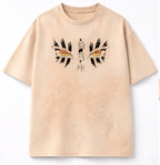Akaza Acid Wash T-Shirt | Beige Oversized T-Shirt 💫
